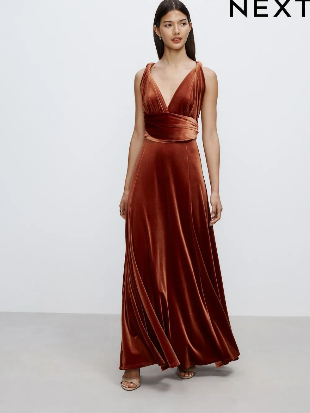 Next Bridesmaid Velvet Multiway Maxi Dress^Women Maxi Dresses