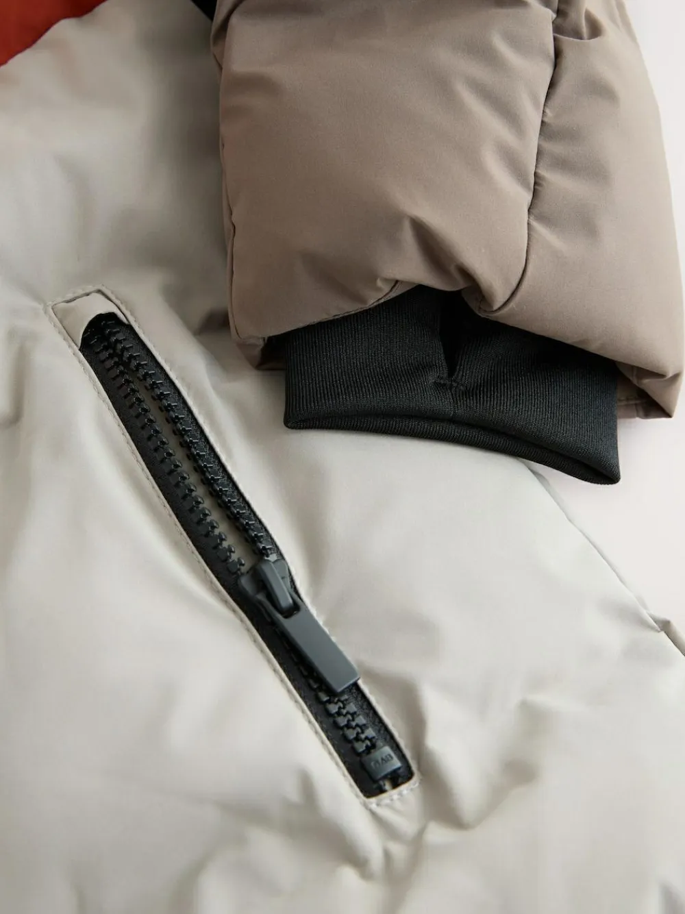 Sale Next Rust Brown Colourblock Shower Resistant Microfleece Lined Padded Coat (3-17yrs)