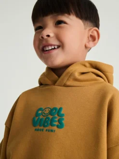 Sale Next Cool Vibes Printed Hoodie and Joggers Set (3mths-7yrs) Rust Brown