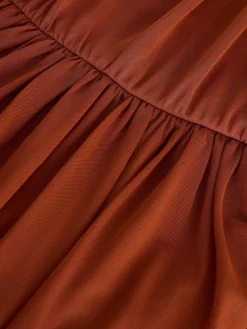 Next Rust Brown Mesh Multiway Wedding Guest Bridesmaid Maxi Dress^Women Occasion Dresses|Maxi Dresses