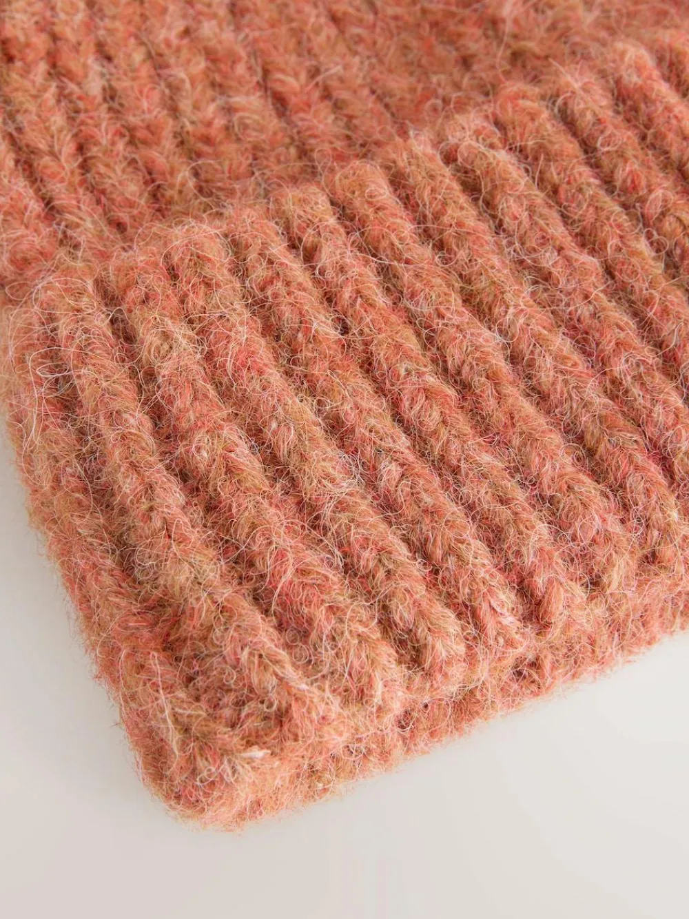 Next Rust Brown Ribbed Beanie Containing Wool Hat^Women Hats