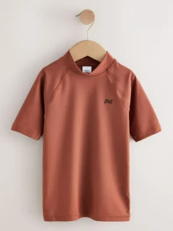 Next Rust Brown Short Sleeve Rash Vest (1.5-16yrs)