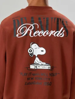 Next Rust Brown Snoopy Licence Graphic Back Print Crew Sweatshirt^ Sweatshirts & Hoodies|Sweatshirts & Hoodies