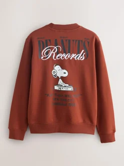Next Rust Brown Snoopy Licence Graphic Back Print Crew Sweatshirt^ Sweatshirts & Hoodies|Sweatshirts & Hoodies