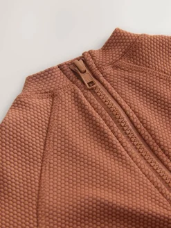 Online Next Textured Swim Set (3mths-7yrs) Rust Brown