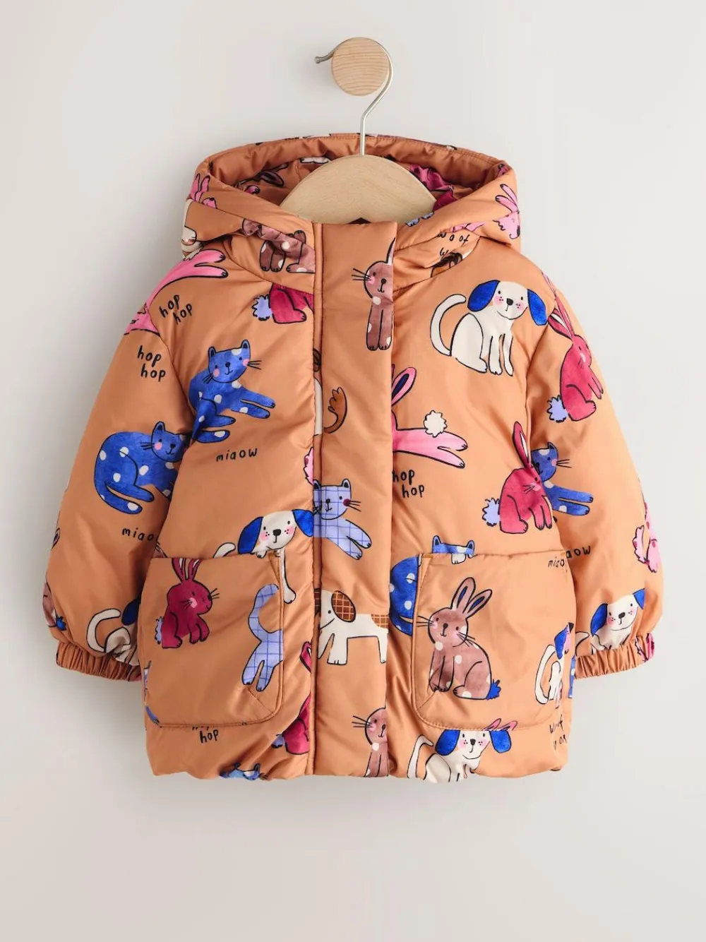 Hot Next Shower Resistant Printed Coat (3mths-7yrs) Rust Character