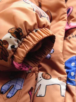 Hot Next Shower Resistant Printed Coat (3mths-7yrs) Rust Character