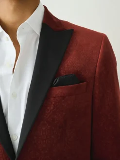 Next Slim Fit Patterned Velvet Blazer^ Occasionwear|Blazers & Formal Jackets