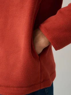 Best Next Rust Orange Hokusai Licence Graphic Polar Fleece Zip Through Funnel Fleece