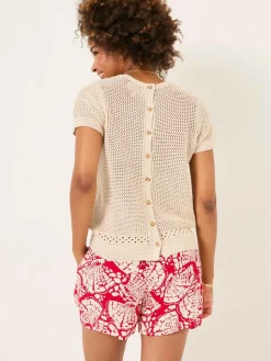 Clearance Fat Face Rust Red Mono Shell Flippy Shorts