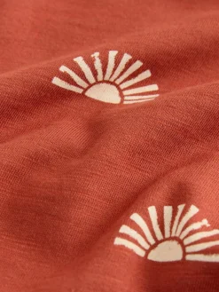 Clearance Next Short Sleeve All-Over Print T-Shirt (3 Month-7 Years) (3mths-7yrs) Rust Red Sun