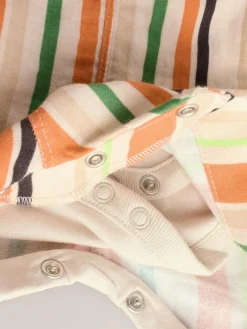 Next Woven Dungaree and Bodysuit Set (0mths-2yrs) Rust Stripe