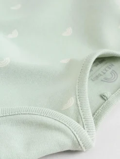 Clearance Next Baby Long Sleeve Bodysuits 5 Pack Sage Green