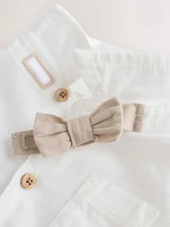 Online Next Sage Green Baby Shirt Trousers and Braces Set 3 Piece (0mths-2yrs)