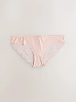 Sale Next Brazilian No VPL Lace Back Briefs 5 Pack Sage Green