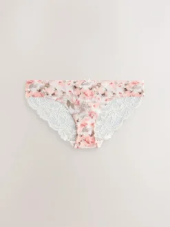 Sale Next Brazilian No VPL Lace Back Briefs 5 Pack Sage Green