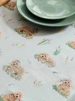 Next Sage Green Charlie The Cockapoo Wipe Clean Table Cloth^ Table Linen, Placemats & Coasters