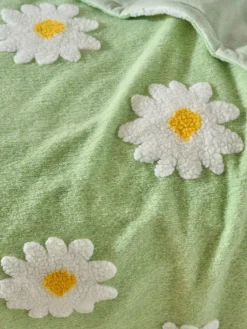 Next Sage Green Daisy Borg Fleece Throw^ Cushions & Throws