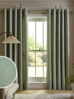 Next Fine Chenille Lined Eyelet Curtains^ Curtains & Blinds