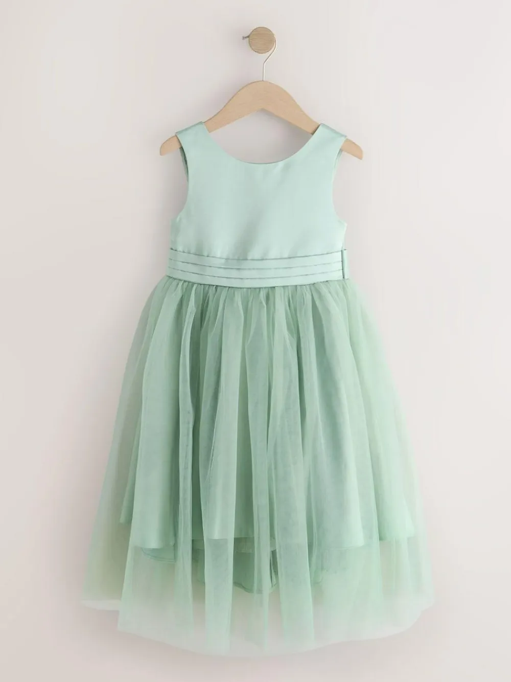 Clearance Next Flower Girl Bow Dress (3-12yrs) Sage Green