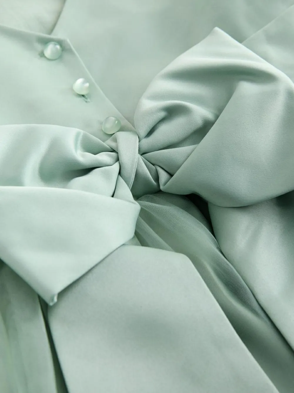 Clearance Next Flower Girl Bow Dress (3-12yrs) Sage Green