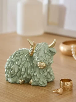 Next Sage Green Hamish The Highland Cow Ring Holder