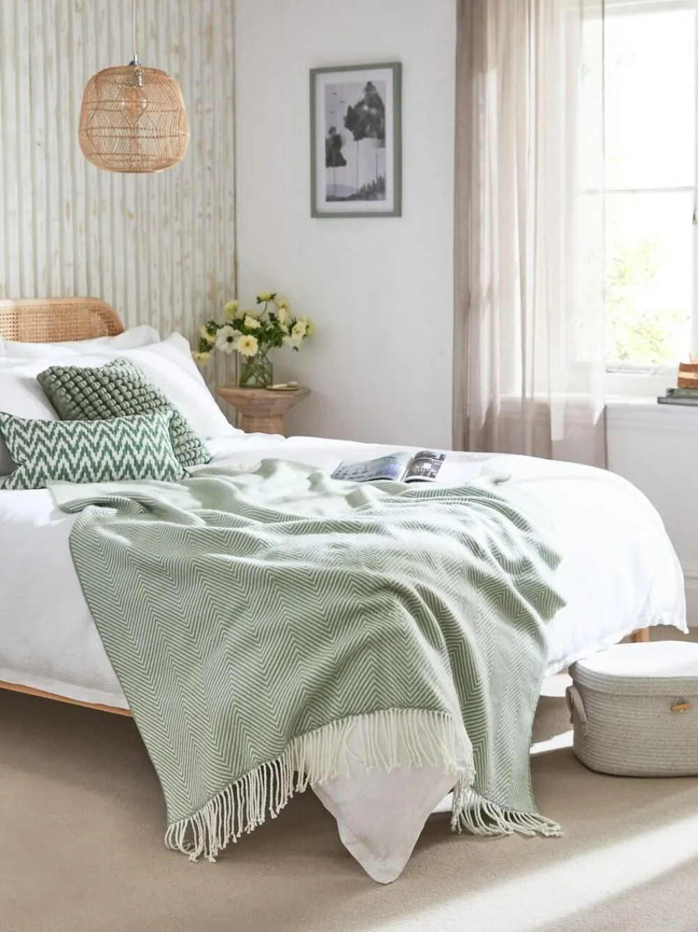 Next Herringbone Cosy Throw^ Cushions & Throws