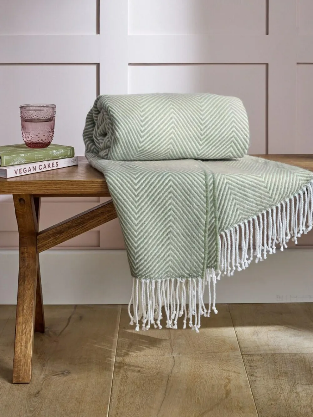 Next Herringbone Cosy Throw^ Cushions & Throws