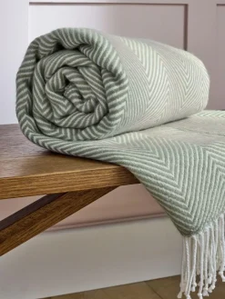 Next Herringbone Cosy Throw^ Cushions & Throws