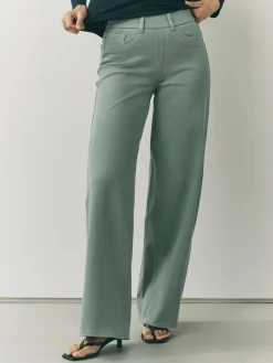 Next Jersey Denim Wide Leg Trousers^Women Jeans|Jeans