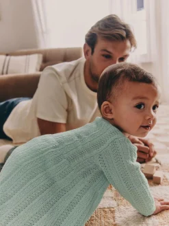 Hot Next Knitted Baby Dress (0mths-2yrs) Sage Green