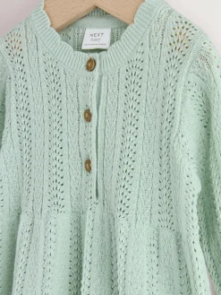 Hot Next Knitted Baby Dress (0mths-2yrs) Sage Green