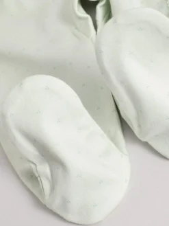 Best Next Family Baby Sleepsuit (0-2yrs) Sage Green Little Sister