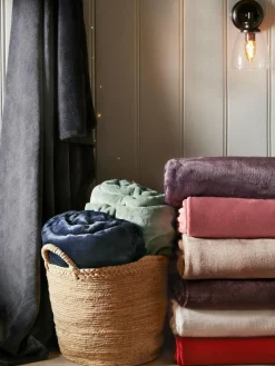 New Next Sage Green Plush Fleece Throw