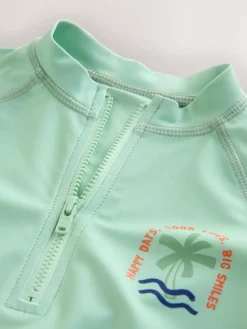 Next Sage Green Rash Vest and Swim Shorts Set (3mths-7yrs)^BOY Swimwear|Swimwear
