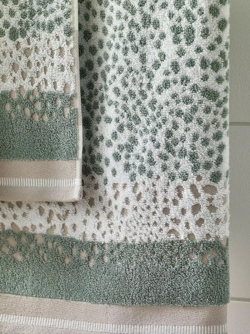 Best Next Set of 2 Hand Towels 100% Cotton Sage Green