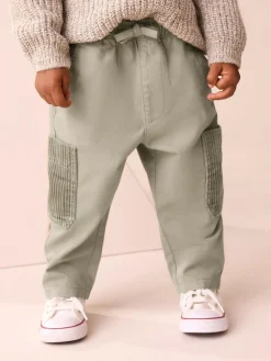 Next Sage Green Side Pocket Pull On Trousers (3mths-7yrs)^BOY Pants & Leggings|Joggers