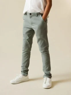 Sale Next Sage Green Skinny Fit Stretch Chino Trousers (3-17yrs)