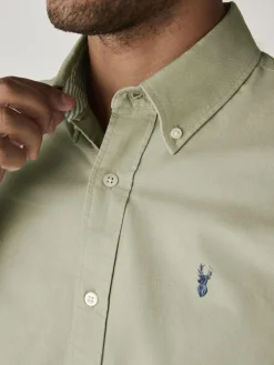 Next Sage Green Slim Fit Long Sleeve Oxford Shirt^ Shirts