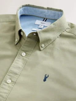 Next Sage Green Slim Fit Long Sleeve Oxford Shirt^ Shirts