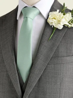 Next Sage Green Slim Textured Tie^ Ties & Pocket Squares