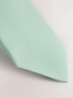 Next Sage Green Slim Textured Tie^ Ties & Pocket Squares
