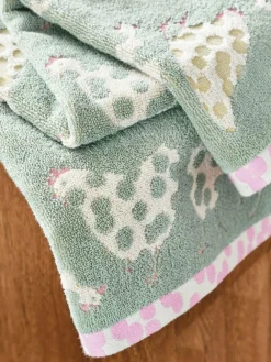 Hot Next Sage Green Spring Pat Chicken Towel