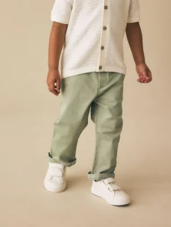 Next Sage Green Stretch Chino Trousers (3mths-7yrs)^BOY Pants & Leggings|Joggers