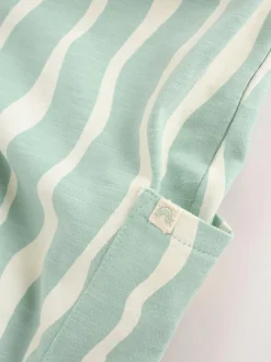 Clearance Next Baby Long Leg Jersey Romper (0mths-3yrs) Sage Green Stripe