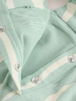 Clearance Next Baby Long Leg Jersey Romper (0mths-3yrs) Sage Green Stripe