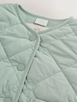 Next Sage Green Tulip Quilted Nylon Baby Jacket (0mths-2yrs)^ Coats, Jackets & Pramsuits|Coats, Jackets & Pramsuits
