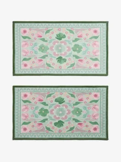 Next Sage Green Washable Bettie Floral Print Doormat
