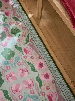 Next Sage Green Washable Bettie Floral Print Runner^ Rugs & Runners