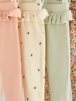 Next Sage Green/Coral/Ditsy Baby Leggings 4 Pack (0mths-2yrs)^ Pants & Leggings|Pants & Leggings